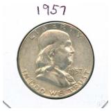 1957 Franklin Silver Half Dollar