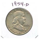 1954-D Franklin Silver Half Dollar