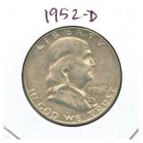 1952-D Franklin Silver Half Dollar