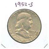 1952-S Franklin Silver Half Dollar