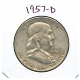 1957-D Franklin Silver Half Dollar