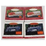 Lot of 4 Train Hallmark Keepsake Ornaments