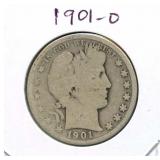 1901-O Barber Half Dollar