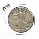 1943 Walking Liberty Silver Half Dollar