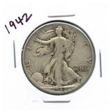 1942 Walking Liberty Silver Half Dollar