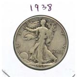 1938 Standing Liberty Silver Half Dollar