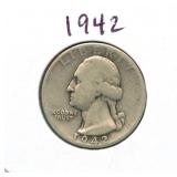 1942 Washington Silver Quarter