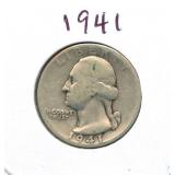 1941 Washington Silver Quarter
