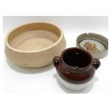 * Crock Bowl (10" W x 3-1/2" Deep, Has Hairline
