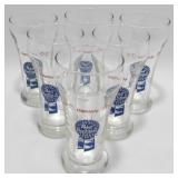 * 6 Pabst 5-1/4" Tall Bar Tap Glasses