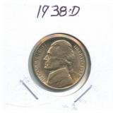 1938-D Jefferson Nickel