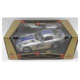 Bburago Dodge Viper GTS Silver Die Cast 1/18