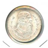 Mexico 1 Peso 1964 Jose Maria Morelos .100 Coin