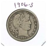 1906-S Barber Half Dollar