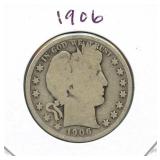 1906 Barber Half Dollar