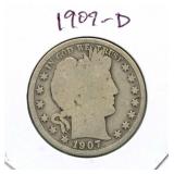1907-D Barber Half Dollar