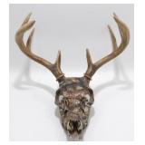 ** Camo Dipped 8-point Whitetail Deer Skull -
