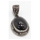Fancy 925 Pendant with Dark Gem - 7.19 grams