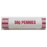 Roll of 50 Uncirculated 2009 Lincoln Log Cabin