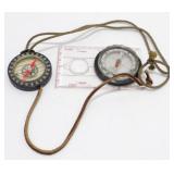 2 Vintage Hunting Compasses - Both in Very Good