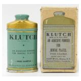 Vintage Klutch Dental Adhesive Powder Tin -