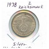 German Third Reich 2 Mark Silver Hindenburg -