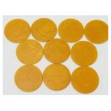 10 Bakelite Vintage Chips