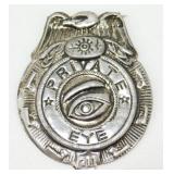 Vintage Tin Private Eye No. 711 Toy Badge