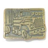 Vintage Brass FORD Truck Belt Buckle No. 758