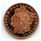 1 oz Pure Copper Round - Morgan Dollar Design