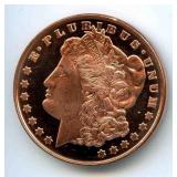 1 oz Pure Copper Round - Morgan Dollar Design