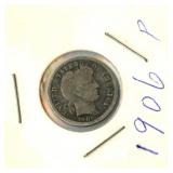 1906 Barber Silver Dime