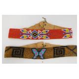 Lot of 2 Vintage Native American Beaded Belts