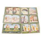 (8) Vintage Stereoview Cards Buildings and