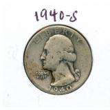 1940-S Washington Silver Quarter