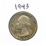 1943 Washington Silver Quarter