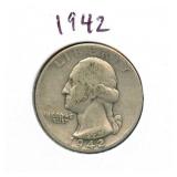 1942 Washington Silver Quarter