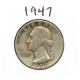 1947 Washington Silver Quarter