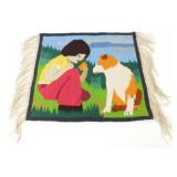 Antique 1920ï¿½s Hand Loom Woven Folk Art Miniature