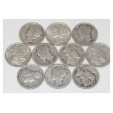 10 Mercury Silver Dimes