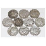 10 Mercury Silver Dimes