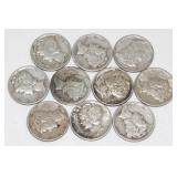 10 Mercury Silver Dimes