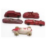 Several Vintage Auburn Hard Rubber Cars / Race