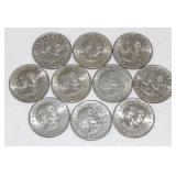 Group of 10 Susan B. Anthony Dollar Coins