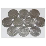 Group of 10 Eisenhower Dollar Coins