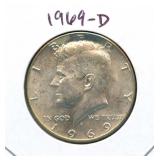 1969-D Kennedy Silver Half Dollar - 40% Silver
