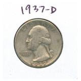 1937-D Washington Silver Quarter