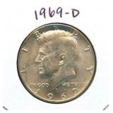 1969-D Kennedy Silver Half Dollar - 40% Silver
