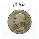 1936 Washington Silver Quarter