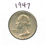 1947 Washington Silver Quarter
